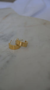 Solid Thick 18k Gold Huggies