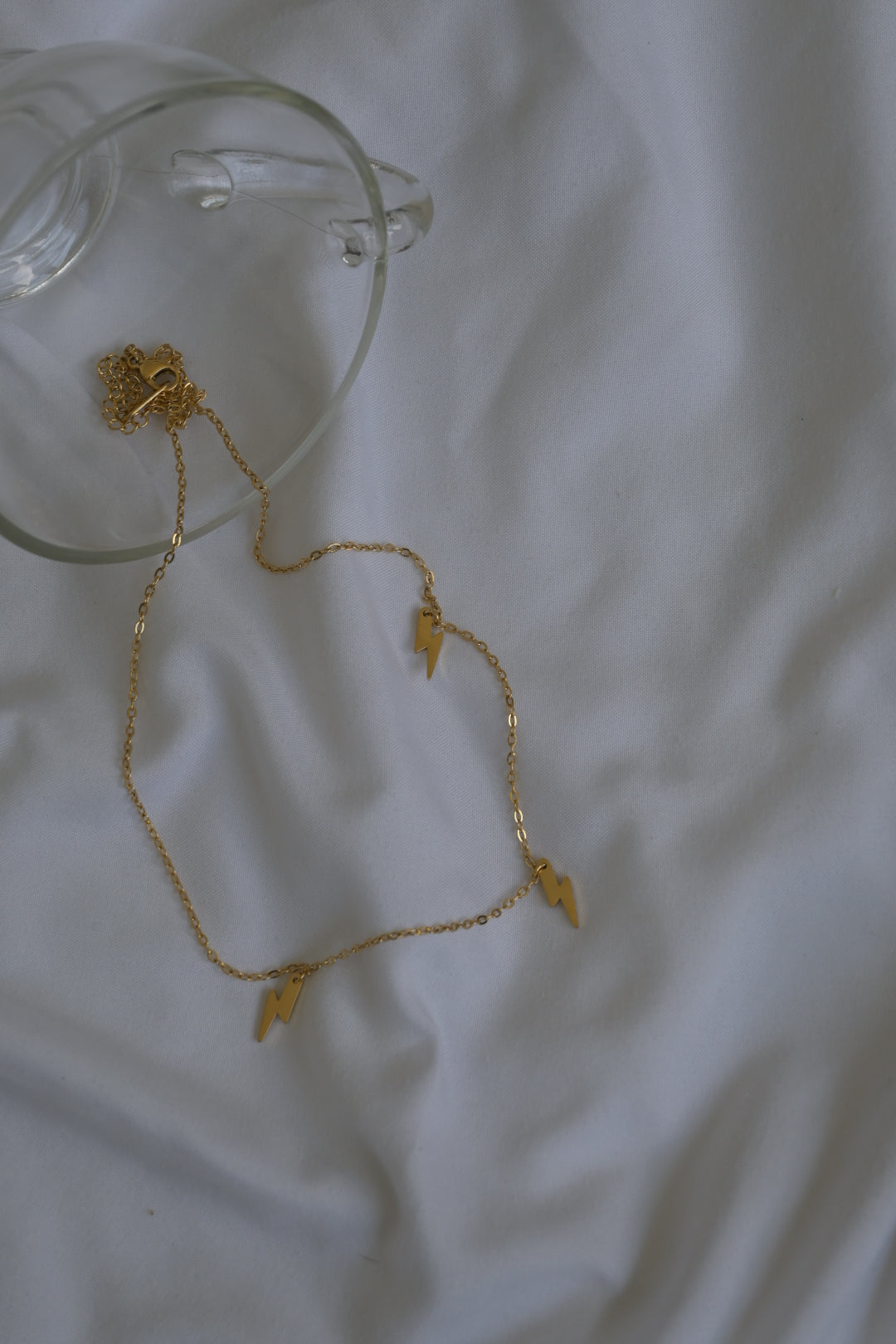 Minimalist Lightning 18k Necklace