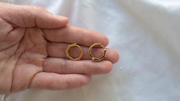 True Love Luxe Dainty Elegant Pave Huggie Hoop Earrings - 18k gold