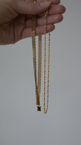 Box Chain Chunky 18k Gold Plated Necklace