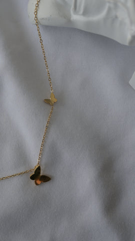 Minimalist Butterfly 18k Gold Necklace